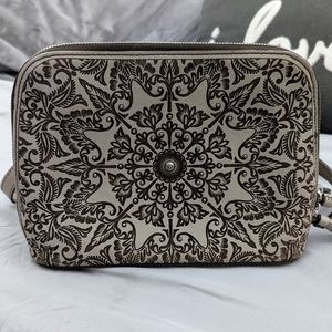 Brighton Ferrara Studded Vella Beechwood Crossbody Organizer Shoulderbag